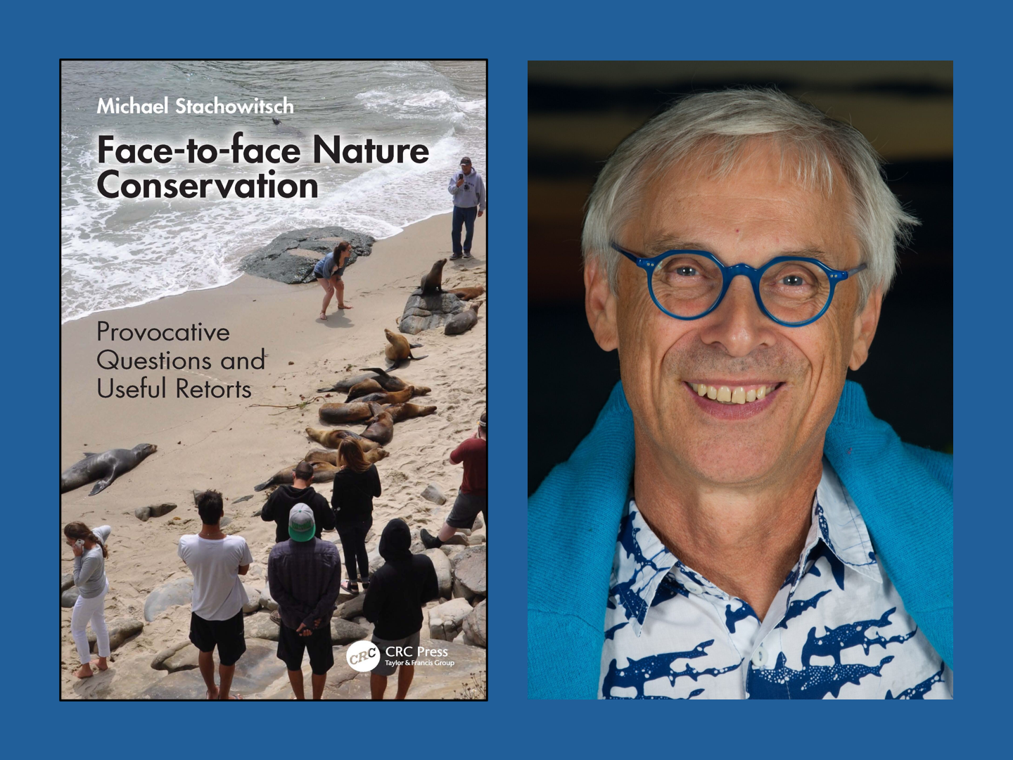 Michael Stachowitsch mit seinem Buch Face-to-face Nature Conservation